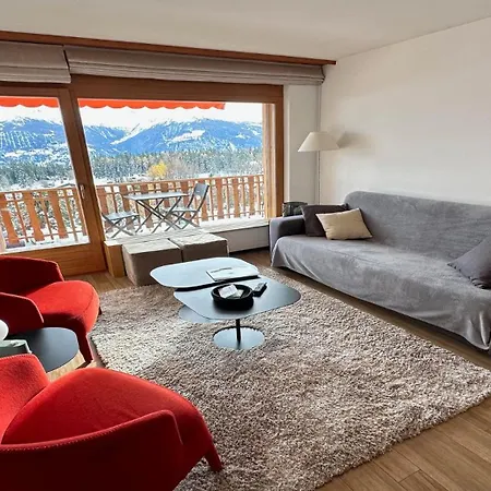 Apartment Superbe Avec 2 Avec Vue Imprenable Sur Les Alpes Crans-Montana